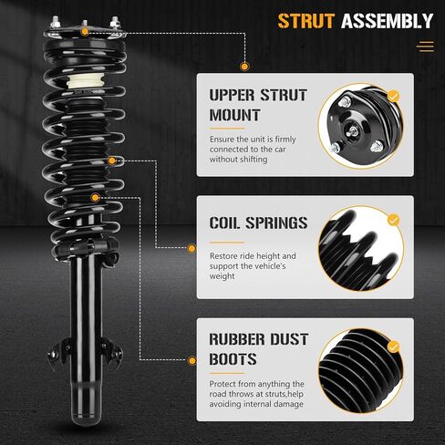 Front Complete Strut Coil Spring Assembly Shock Absorber Compatible with Mazda 6 2003 2004 2005 2006 2007 2008, Replace 172195 (Set of 2) in Saudi Arabia