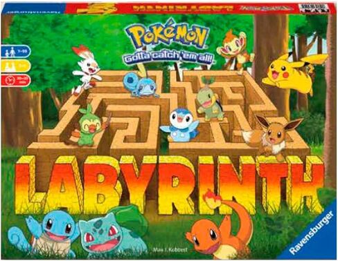 Ravensburger 22705 - Pokémon Labyrinth Glow in The Dark - Sliding Fun with Your Favorite Pokémon - Playable in Light and Dark for 2-4 Players Ages 7 and Up in Saudi Arabia