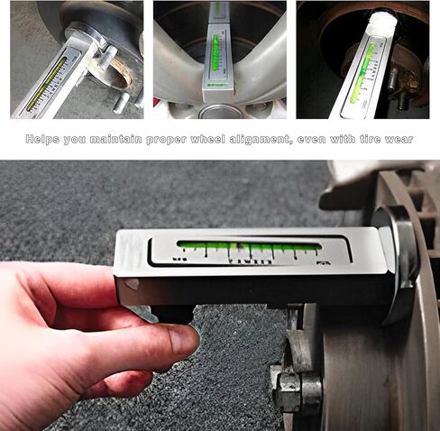 Adjustable Magnetic Gauge Tool, Wheel Camber Caster Pillar Alignment Tool, Universal Camber Strut Wheel Alignment Gauge for SUV Truck RV Tire Repair, Car Accessories (White) in Saudi Arabia
