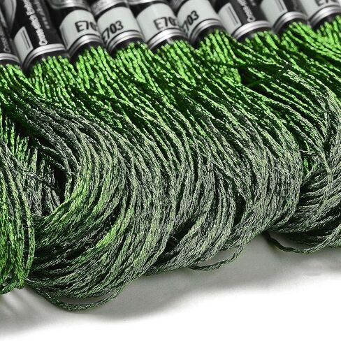 10 Skeins 0.8mm Metallic Polyester Embroidery Floss 12-Ply Glitter Cross Stitch Threads Friendship Bracelets Braided Crafts String Crafts 8.75 Yards(8m)/Skein (Purple) in Saudi Arabia