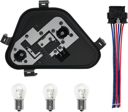 Right Passenger Side Rear Tail Light Lamp Holder Bracket Socket Panel Plug Connector Board with Bulbs & Harness Compatible with BMW 3 Series 320i 328i 335i 328d 2012-2015 Replace 63217313044 in Saudi Arabia