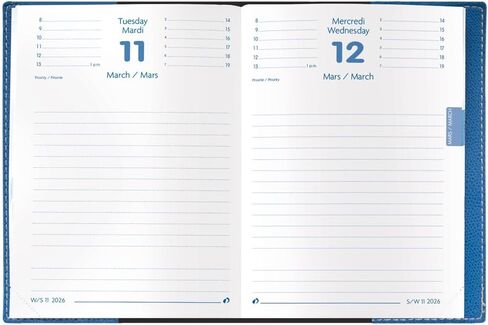 Quo Vadis 2026 Refill for Notor - Daily Planner - Bi-Lingual (EN/FR) - 12 Months, Jan. to Dec. - 4 3/4 x 6 3/4" - Time Management Organizer and Appointment Journal in Saudi Arabia