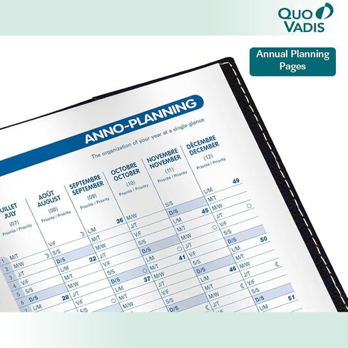 Quo Vadis 2026 Refill for Notor - Daily Planner - Bi-Lingual (EN/FR) - 12 Months, Jan. to Dec. - 4 3/4 x 6 3/4" - Time Management Organizer and Appointment Journal in Saudi Arabia