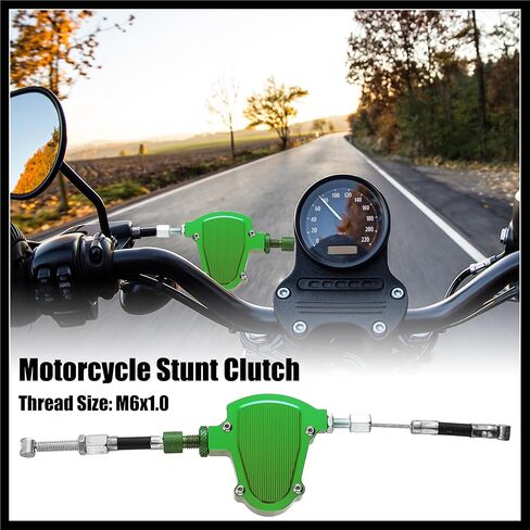 Universal CNC Aluminum Alloy Motorcycles Line Easy Stunt Pull Clutch Cable Lever Replacement for Economizer System Green Durable Material in Saudi Arabia