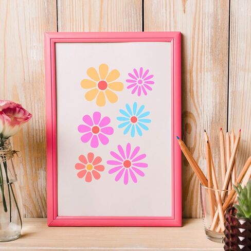 22 PCS Flower Stencils, Reusable Flower Stencil for Painting Plastic Floral Wall Painting Stencils Stylish Floral Stencil for Paintings Canvas Paper Cake Furniture DIY Crafts Decor in Kuwait