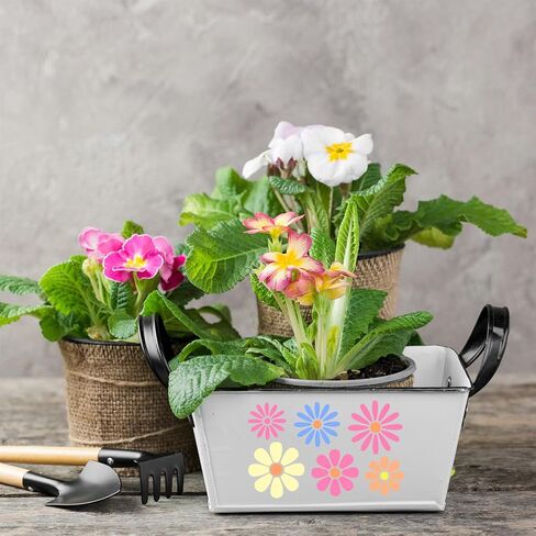 22 PCS Flower Stencils, Reusable Flower Stencil for Painting Plastic Floral Wall Painting Stencils Stylish Floral Stencil for Paintings Canvas Paper Cake Furniture DIY Crafts Decor in Kuwait