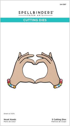 Spellbinders Heart Hands Etched Dies, Metal in Saudi Arabia