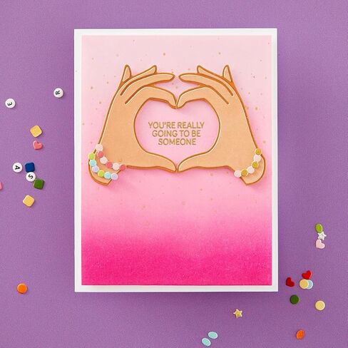 Spellbinders Heart Hands Etched Dies, Metal in Saudi Arabia