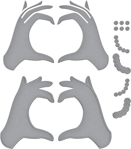 Spellbinders Heart Hands Etched Dies, Metal in Saudi Arabia