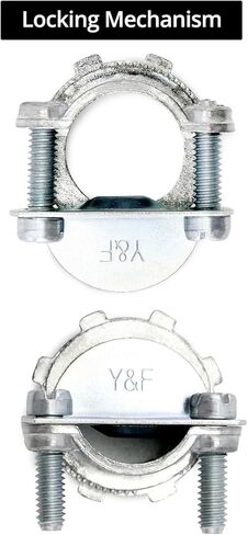 QWORK Cable Connector, 16 Pieces 1/2" Clamp Type Cable Connectors, Steel Connector for Metallic Conduit Protect Cables in Saudi Arabia