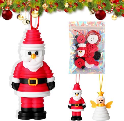 DIY Christmas Button Ornament Making Set, Christmas Buttons for Crafts–Fun Holiday Decorations Set, DIY Craft Buttons Kit with Santa/Angel, Gifts for Xmas Tree Hanging Decorations (Angel) in Saudi Arabia