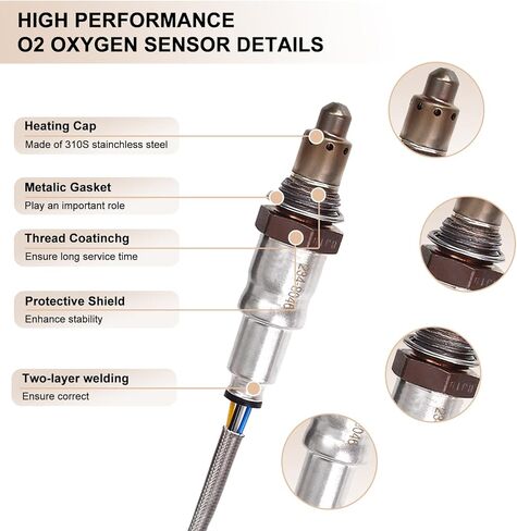 Oxygen O2 Sensor Upstream and Downstream Fits for Honda Accord 1.5L 2.0L 2018-2021, for Acura RDX 2019-2021, for Acura TLX 2021 1.5L 2.0L Turbo, Replace 234-5726 234-8046 2Pcs in Saudi Arabia