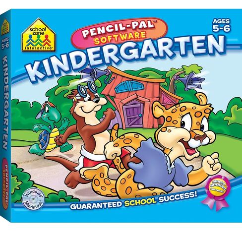 School Zone - Kindergarten Pencil-Pal Software - Ages 5 to 6, CD-Rom, Math, Reading, Letters, Numbers, Patterns, Puzzles, Sequencing, Rhyming, and More in Saudi Arabia