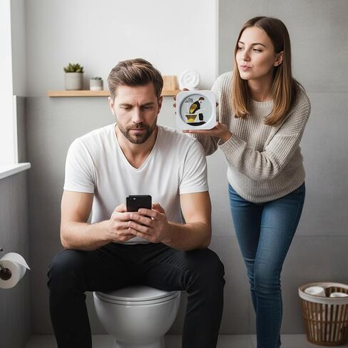 Imaginovelty New Version Toilet Bathroom Timer for Men, Funny Gift for Dad, Husband | Bathroom Timer, Retirement Gifts for Men | After Christmas Deal Boxing Day in Saudi Arabia