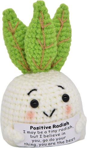 Funny Encourage Gifts – 1 Pcs Handmade Emotional Support Positive Crochet Animal with Affirmation Cards: A Thoughtful Gift for Best Friend, Her, Him, Mom, Women in Saudi Arabia