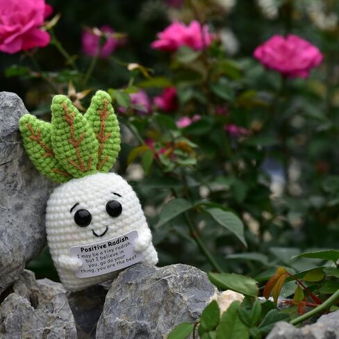 Funny Encourage Gifts – 1 Pcs Handmade Emotional Support Positive Crochet Animal with Affirmation Cards: A Thoughtful Gift for Best Friend, Her, Him, Mom, Women in Saudi Arabia