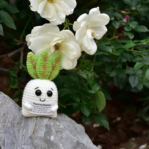 Funny Encourage Gifts – 1 Pcs Handmade Emotional Support Positive Crochet Animal with Affirmation Cards: A Thoughtful Gift for Best Friend, Her, Him, Mom, Women in Saudi Arabia
