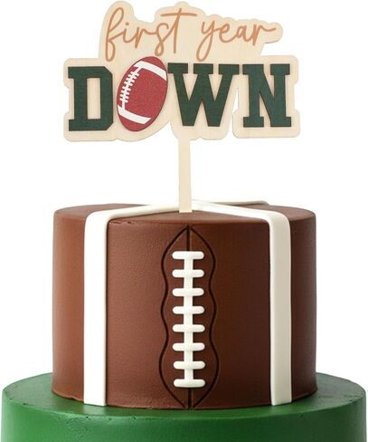 السنة الأولى لأسفل كعكة خشبية توبر كرة القدم 1 عيد ميلاد حزب الزينة الرياضة تحت عنوان الأطراف الخشبية تفضل لكرة القدم علامة الذكرى السنوية صورة خلفية الدعائم تجمعات دش الرياضي in Kuwait