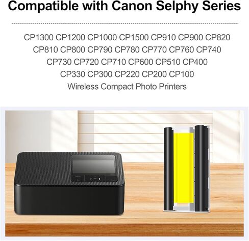 متوافق مع حبر وورق Canon Selphy CP1500 CP1300، KP-108IN KP108 3 خراطيش حبر ملونة و108 ورقة لامعة 4x6 ورق صور لـ Selphy CP1500 CP1200 CP1000 CP910 CP900 in Kuwait