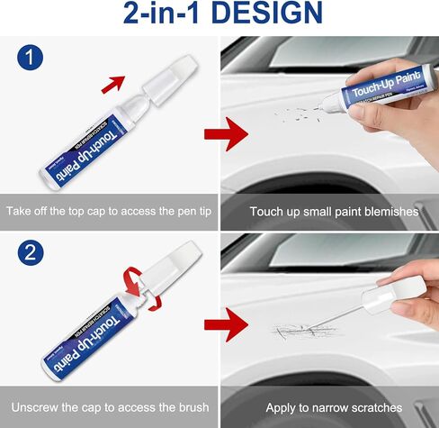 طلاء Onyx Black 717 Touch Up لسيارات فولفو S60، S90، V60، V90، XC40، XC60، XC90، قلم إصلاح الخدوش 2 في 1 من الرقائق والنيكس، حل سريع وسهل للإصلاح in Kuwait