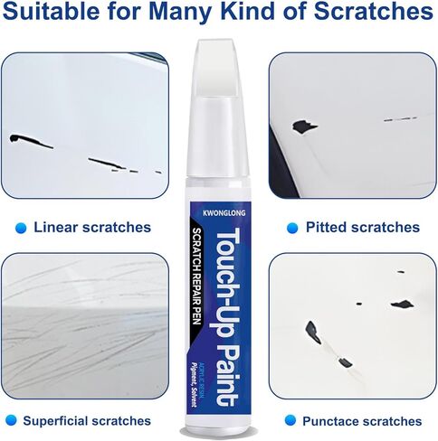 طلاء Onyx Black 717 Touch Up لسيارات فولفو S60، S90، V60، V90، XC40، XC60، XC90، قلم إصلاح الخدوش 2 في 1 من الرقائق والنيكس، حل سريع وسهل للإصلاح in Kuwait