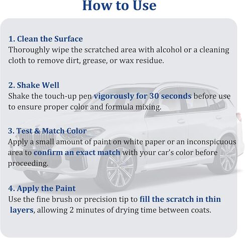 طلاء Onyx Black 717 Touch Up لسيارات فولفو S60، S90، V60، V90، XC40، XC60، XC90، قلم إصلاح الخدوش 2 في 1 من الرقائق والنيكس، حل سريع وسهل للإصلاح in Kuwait