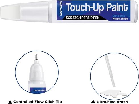 طلاء Onyx Black 717 Touch Up لسيارات فولفو S60، S90، V60، V90، XC40، XC60، XC90، قلم إصلاح الخدوش 2 في 1 من الرقائق والنيكس، حل سريع وسهل للإصلاح in Kuwait