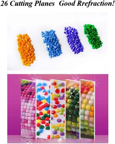 SUKIMI 5D DIY Diamond Art Painting Castle 16x20 بوصة حفر دائري حجر الراين مطرز لتزيين الجدران in Kuwait