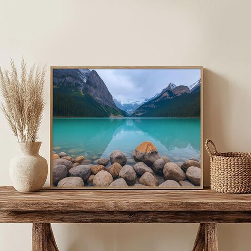 VETEB Paint by Numbers Kit for Adults Beginner Lake Louise Banff National Park DIY Painting on Canvas by Numbers Acrylic Oil Painting for Home Decor Gifts 16"x20" in Kuwait