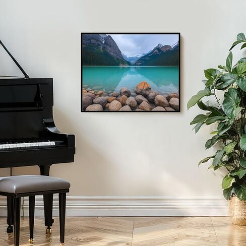 VETEB Paint by Numbers Kit for Adults Beginner Lake Louise Banff National Park DIY Painting on Canvas by Numbers Acrylic Oil Painting for Home Decor Gifts 16"x20" in Kuwait