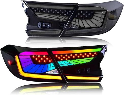 Tail Lights for Honda Accord 2018-2022 Taillights Rear Lamp for Accord LX Sport EX EX-L Touring Hybrid 10th Gen Starry Sky Colorful DRL Brake Reverse Turn Signal Lighting Replacement in Saudi Arabia