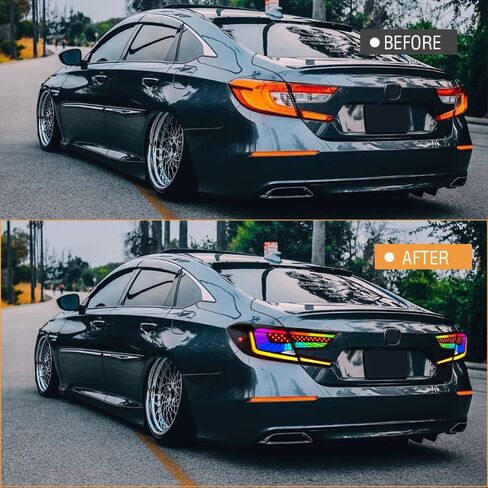 Tail Lights for Honda Accord 2018-2022 Taillights Rear Lamp for Accord LX Sport EX EX-L Touring Hybrid 10th Gen Starry Sky Colorful DRL Brake Reverse Turn Signal Lighting Replacement in Saudi Arabia