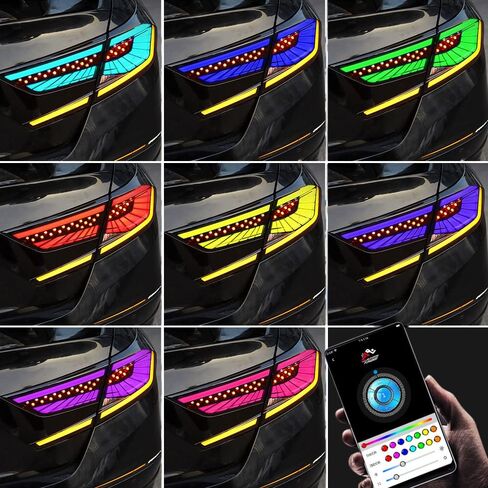 Tail Lights for Honda Accord 2018-2022 Taillights Rear Lamp for Accord LX Sport EX EX-L Touring Hybrid 10th Gen Starry Sky Colorful DRL Brake Reverse Turn Signal Lighting Replacement in Saudi Arabia