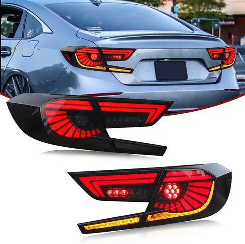 Tail Lights for Honda Accord 2018-2022 Taillights Rear Lamp for Accord LX Sport EX EX-L Touring Hybrid 10th Gen Starry Sky Colorful DRL Brake Reverse Turn Signal Lighting Replacement in Saudi Arabia