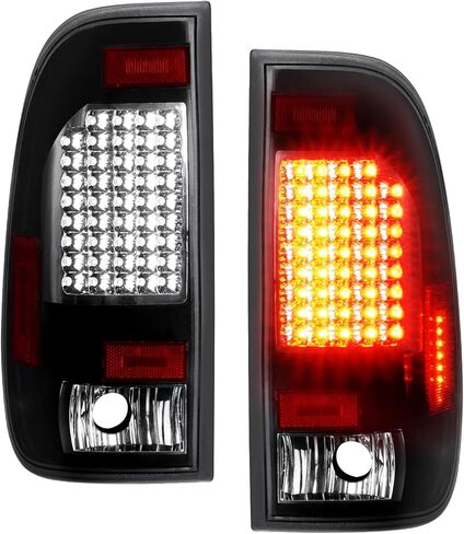 عدسة دخان مجموعة مصابيح LED الخلفية لسيارة 97-03 Ford F150 (الجيل العاشر)، 99-07 F250 F350 F450 F550 Super Duty Styleside، تناسب فقط نماذج المصنع المتوهجة in Saudi Arabia