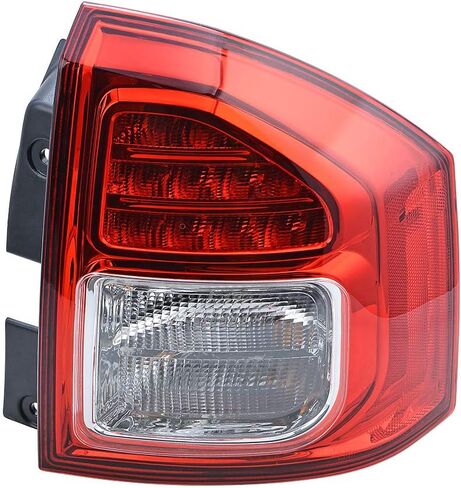 متوافق مع 2011 2012 2013 2014 Jeep Compass الجانب الأيمن للراكب عدسة شفافة وحمراء مع ضوء خلفي لمبة in Saudi Arabia