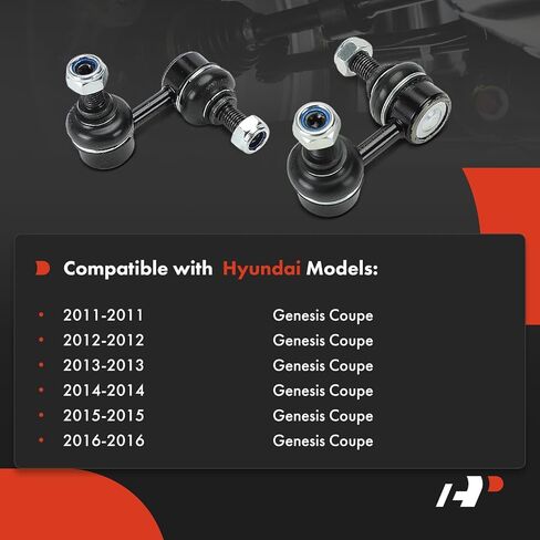 A-Premium 2 × وصلات قضيب التثبيت الخلفية، متوافقة مع Hyundai Genesis Coupe 2011 2012 2013 2014 2015 2016 in Kuwait