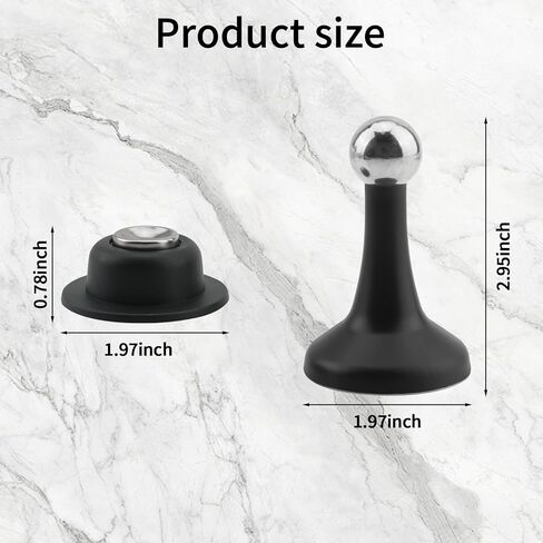 Magnetic Door Stoppers,Stainless Steel Door Stops for Wall and Floor Mounting,Door Holder Keep Door Open,No Drilling Door Stop with Adhesive Tapes,Black in Saudi Arabia