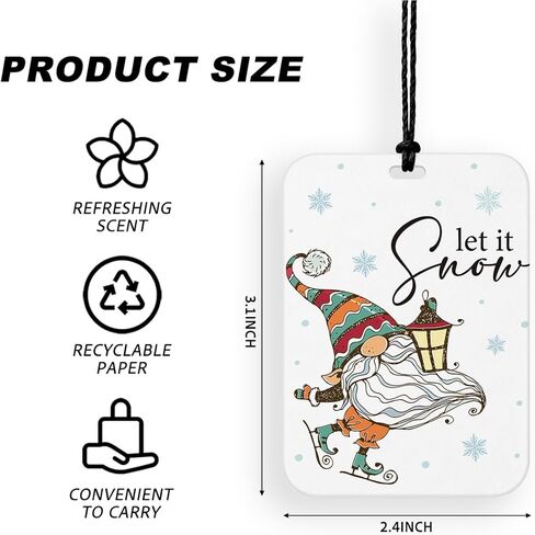 4 Pcs Christmas Car Air Freshener Winter Car Accessories for Mirror Dorm Books Christmas Air Fresheners Cars Gifts for Women Men in Saudi Arabia