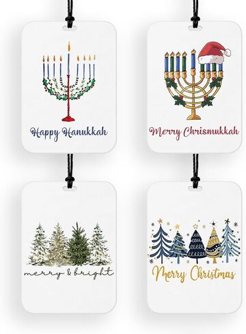 4 Pcs Christmas Car Air Freshener Winter Car Accessories for Mirror Dorm Books Christmas Air Fresheners Cars Gifts for Women Men in Saudi Arabia