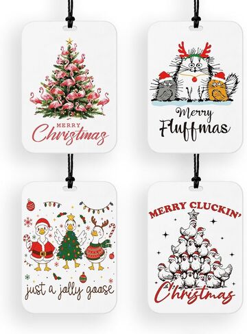4 Pcs Christmas Car Air Freshener Winter Car Accessories for Mirror Dorm Books Christmas Air Fresheners Cars Gifts for Women Men in Saudi Arabia