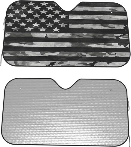 Foruidea Elephants Walking Car Windshield Sun Shade Auto Sunshade Auto Truck S-Blocks Rays Sun Visor Protector - يحافظ على برودة سيارتك (51.2 × 27.5 بوصة) in Saudi Arabia