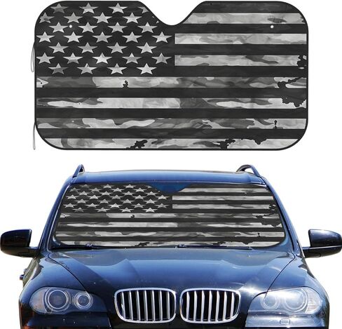 Foruidea Elephants Walking Car Windshield Sun Shade Auto Sunshade Auto Truck S-Blocks Rays Sun Visor Protector - يحافظ على برودة سيارتك (51.2 × 27.5 بوصة) in Saudi Arabia