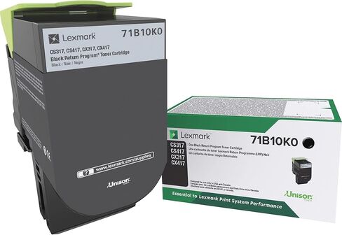 خرطوشة حبر برنامج الإرجاع الأسود Lexmark 71B10K0 CS317dn CX317dn CS417dn CX417de CS517de CX517de in Saudi Arabia