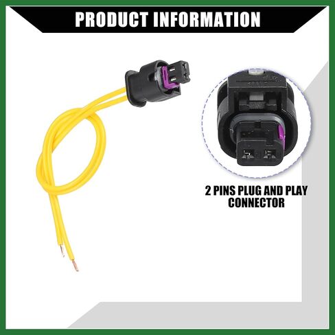 Motoforti Car Side Marker Pigtail Connector Harness for Chrysler 300 2015-2022 / Front Rear Side Marker Light Bulb Cable/Durable Plastic / 2 Pcs Black Yellow Long-lasting in Saudi Arabia