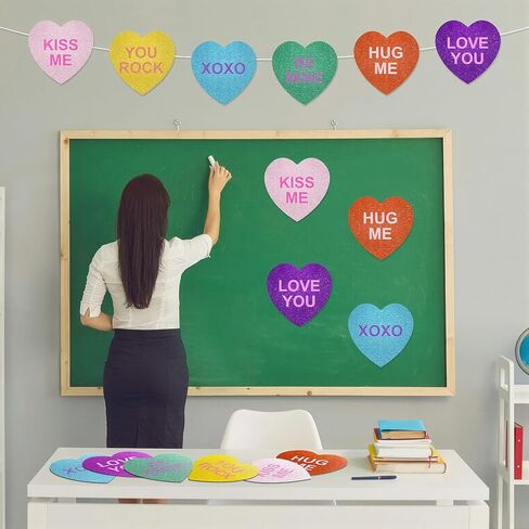 Fuutreo 60 Pcs Valentine's Day Glitter Heart Cutouts Paper Large 6 Inch Heart Shaped Conversation Cutouts Assorted Color Paper DIY Crafts for Bulletin Board Wedding Party Supplies (Pink Gradient) in Saudi Arabia