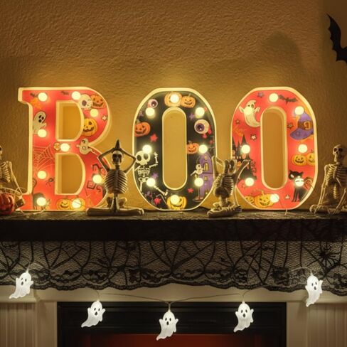 Fall Decoration for Home 4 LED Marquee Light up Letters "FALL" Autumn Tabletop Centerpiece for Halloween Thanksgiving Gift Mantel Party Decor in Saudi Arabia