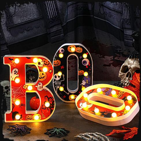 Fall Decoration for Home 4 LED Marquee Light up Letters "FALL" Autumn Tabletop Centerpiece for Halloween Thanksgiving Gift Mantel Party Decor in Saudi Arabia