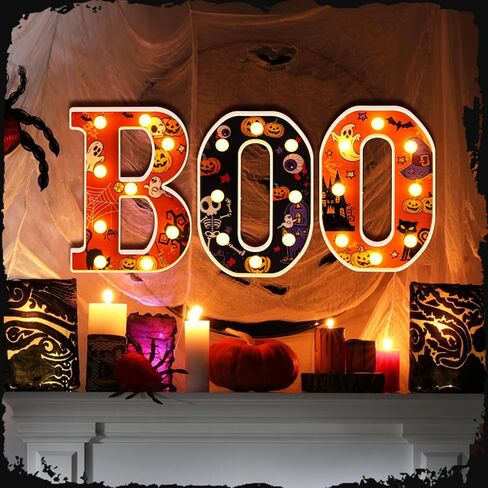 Fall Decoration for Home 4 LED Marquee Light up Letters "FALL" Autumn Tabletop Centerpiece for Halloween Thanksgiving Gift Mantel Party Decor in Saudi Arabia