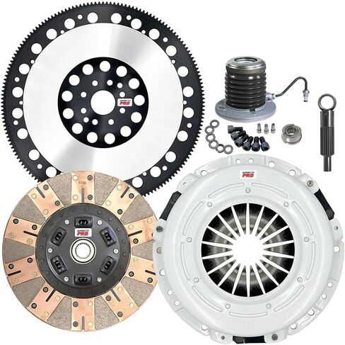 ClutchMaxPRO Performance Stage 3 Clutch Kit with Chromoly Flywheel with Slave Cylinder Compatible with 2011-2017 Mustang GT 2012 2013 Mustang Boss 302 5.0 V8 Coyote (CP07809DFWS-LSF07809-ST3A) in Saudi Arabia